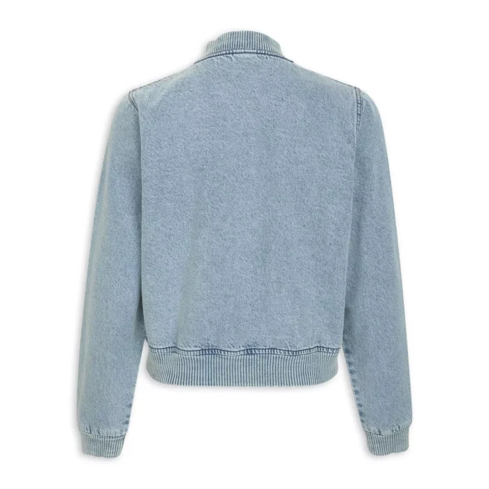 bomber denim jacket women's