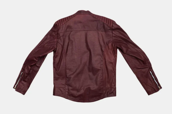 burgundy leather jacket