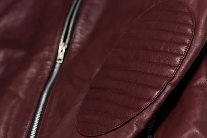 burgundy leather jacket