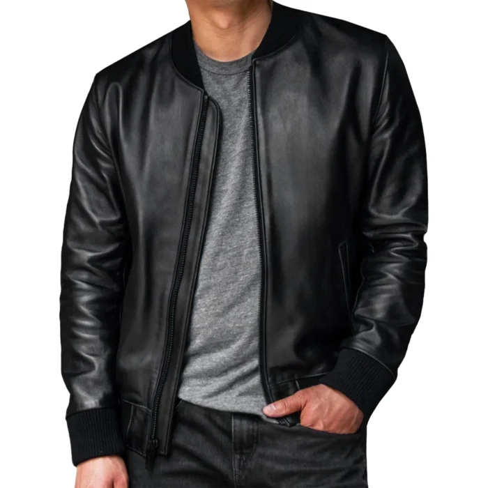 black bomber jacket for men​