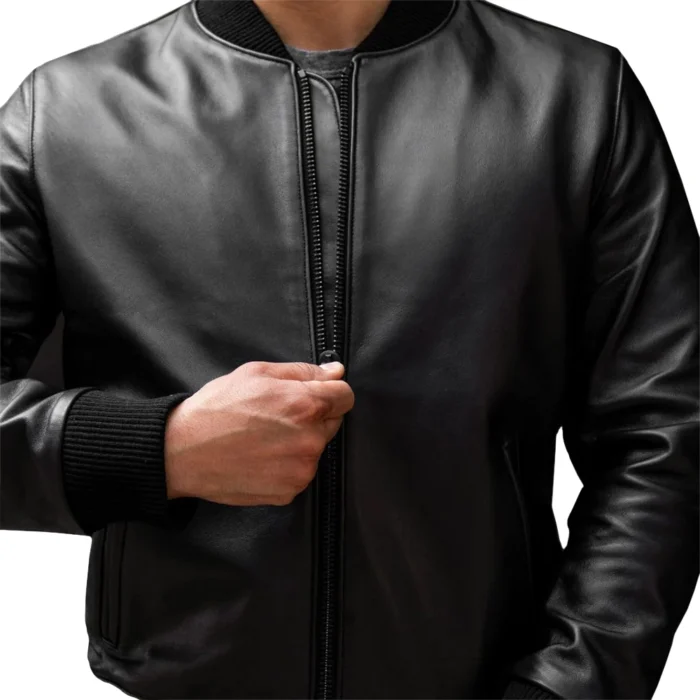black bomber jacket for men​