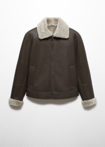 Mens Suede Aviator Jacket​