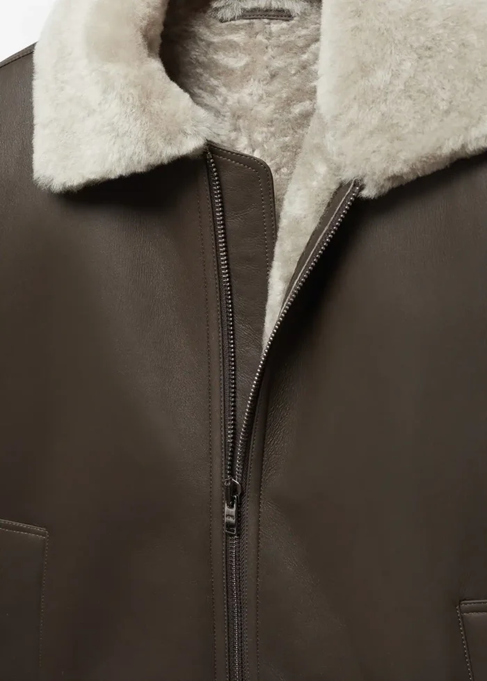 Mens Suede Aviator Jacket​
