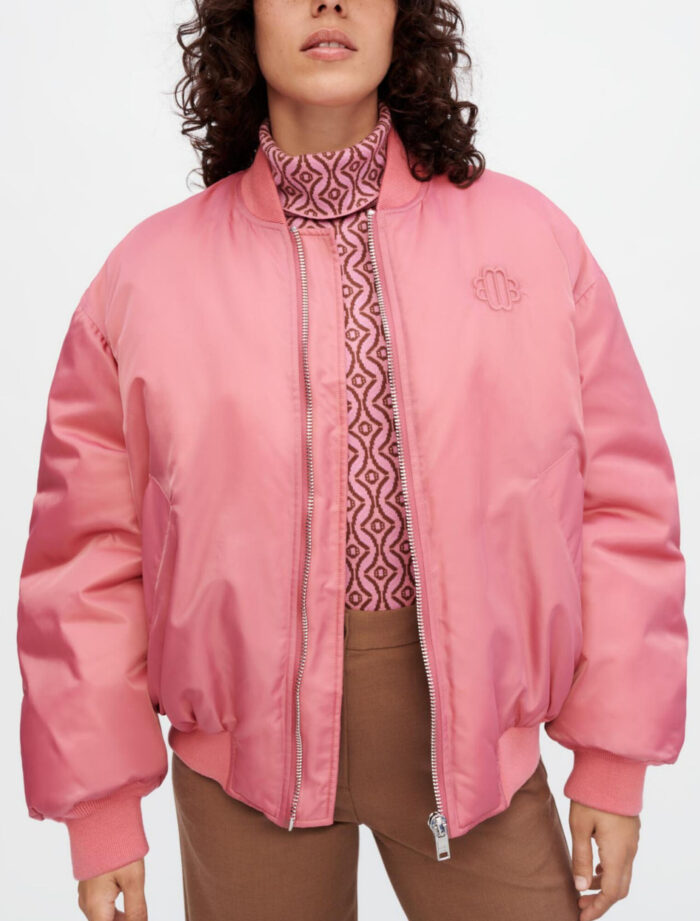 pink bomber jacket