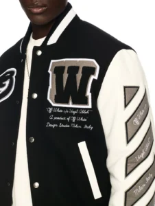off white varsity jacket​