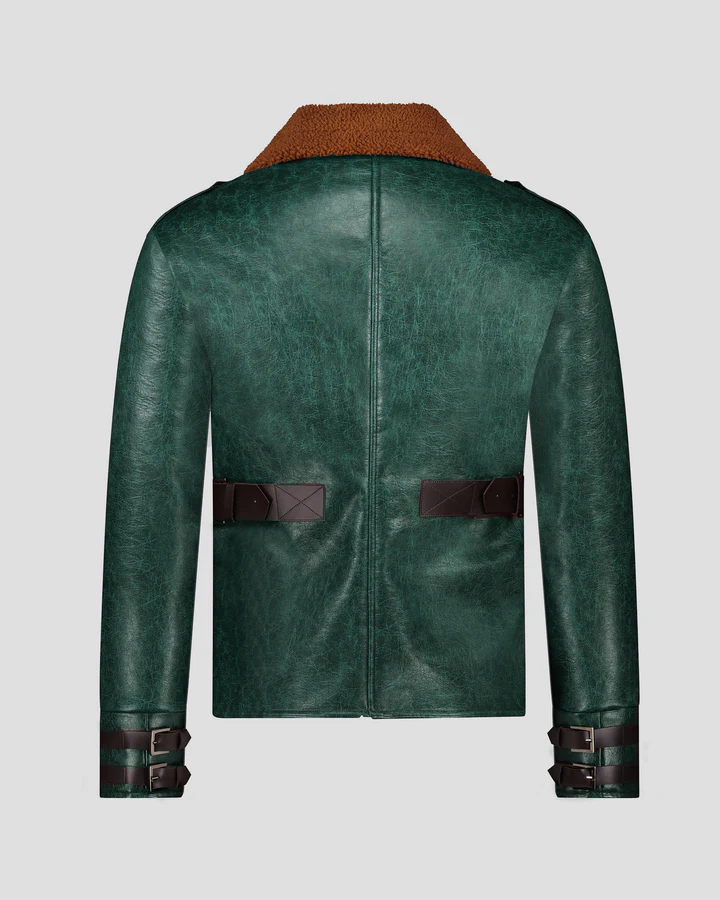 Green Aviator Jacket Mens​