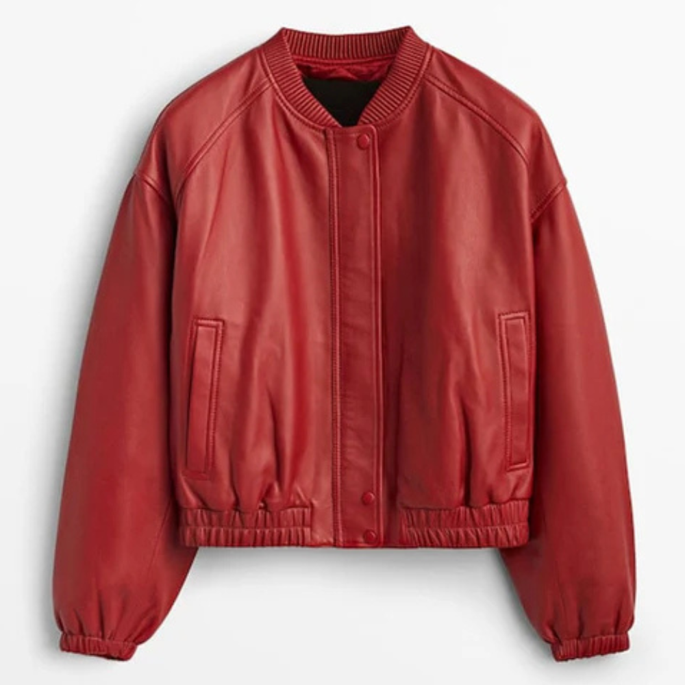 leather bomber jacket women's​