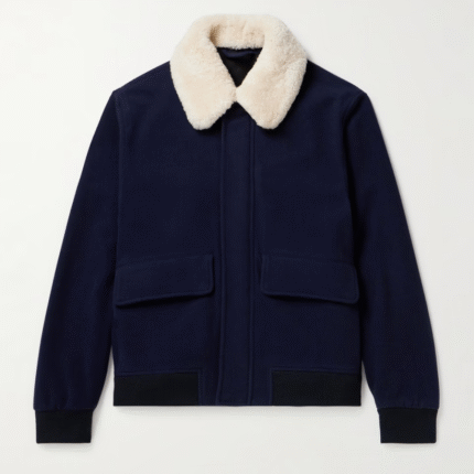 wool blend bomber jacket men​