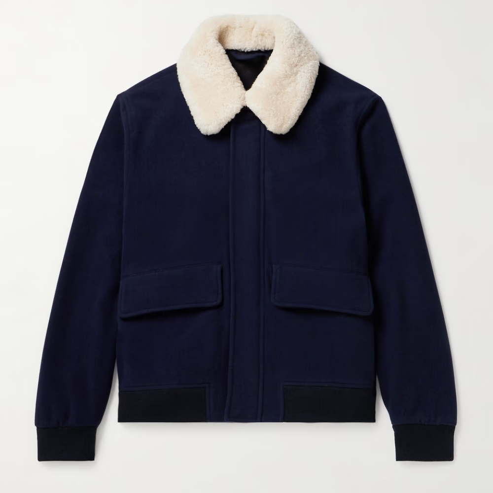 wool blend bomber jacket men