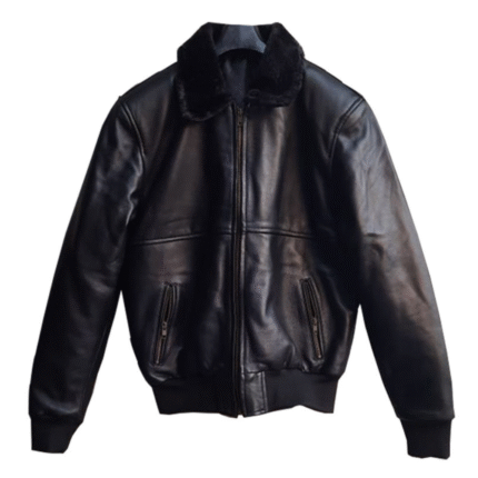 leather jacket with fur