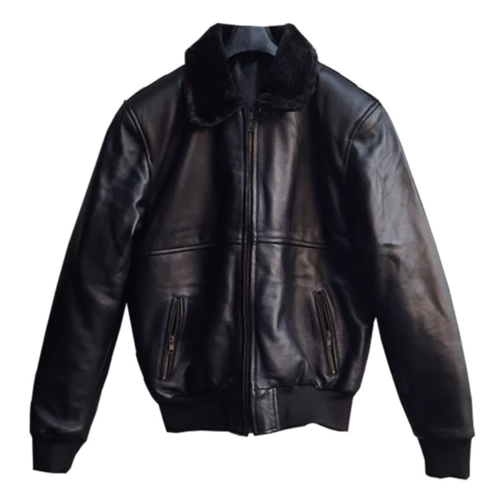 leather jacket with fur