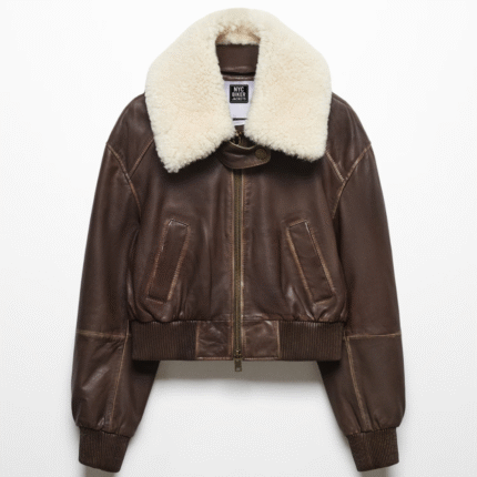 women's leather bomber jacket​