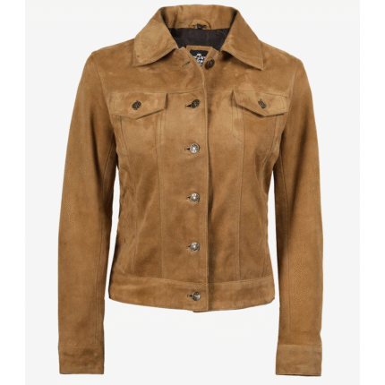 brown women suede jacket