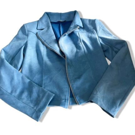 Women Suede Jacket Paris Blue