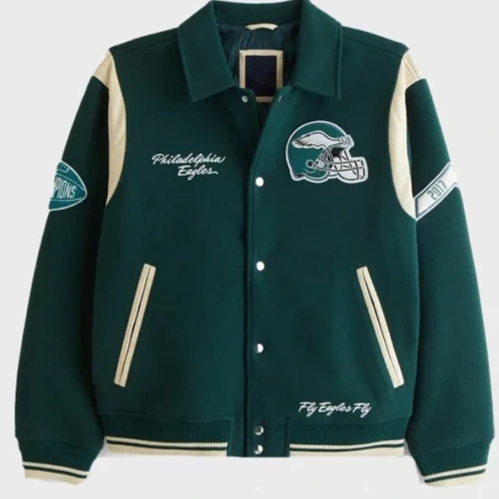 women's eagles letterman jacket​