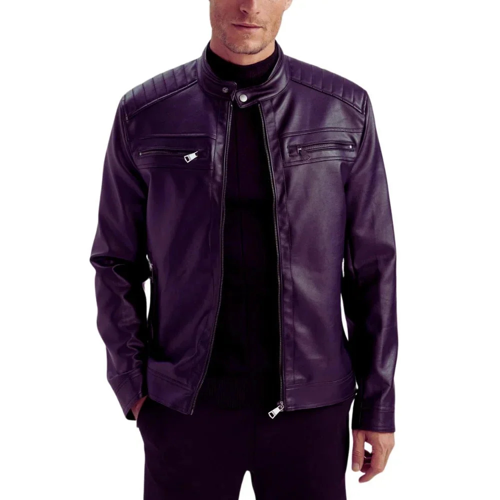 Mens Purple Biker Jacket​
