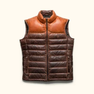 Vintage Leather Vest Mens