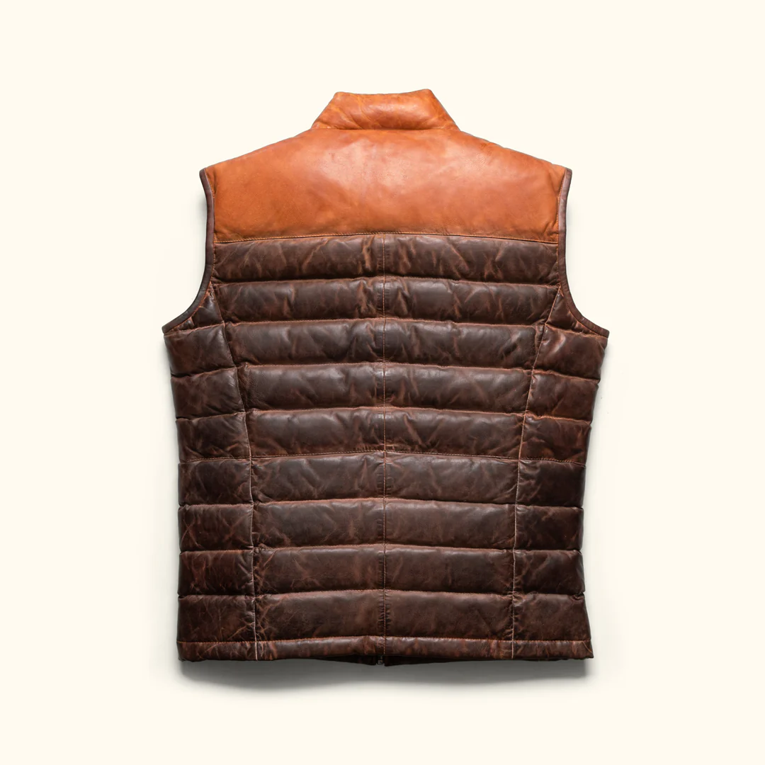 Vintage Leather Vest Mens