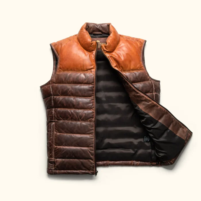 Vintage Leather Vest Mens