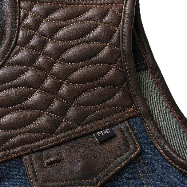 Leather Jacket And Denim Vest​