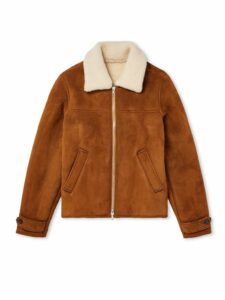 sherpa lined suede jacket mens​