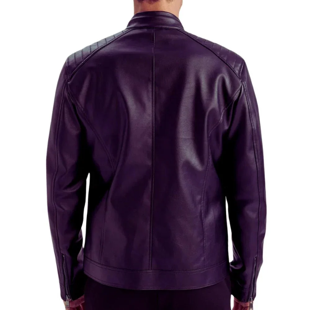 Mens Purple Biker Jacket​