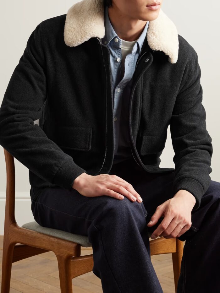 Wool Bomber Jacket Mens​