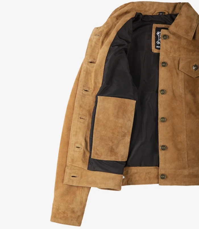 brown women suede jacket​