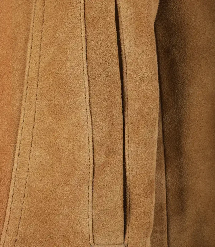 brown women suede jacket​
