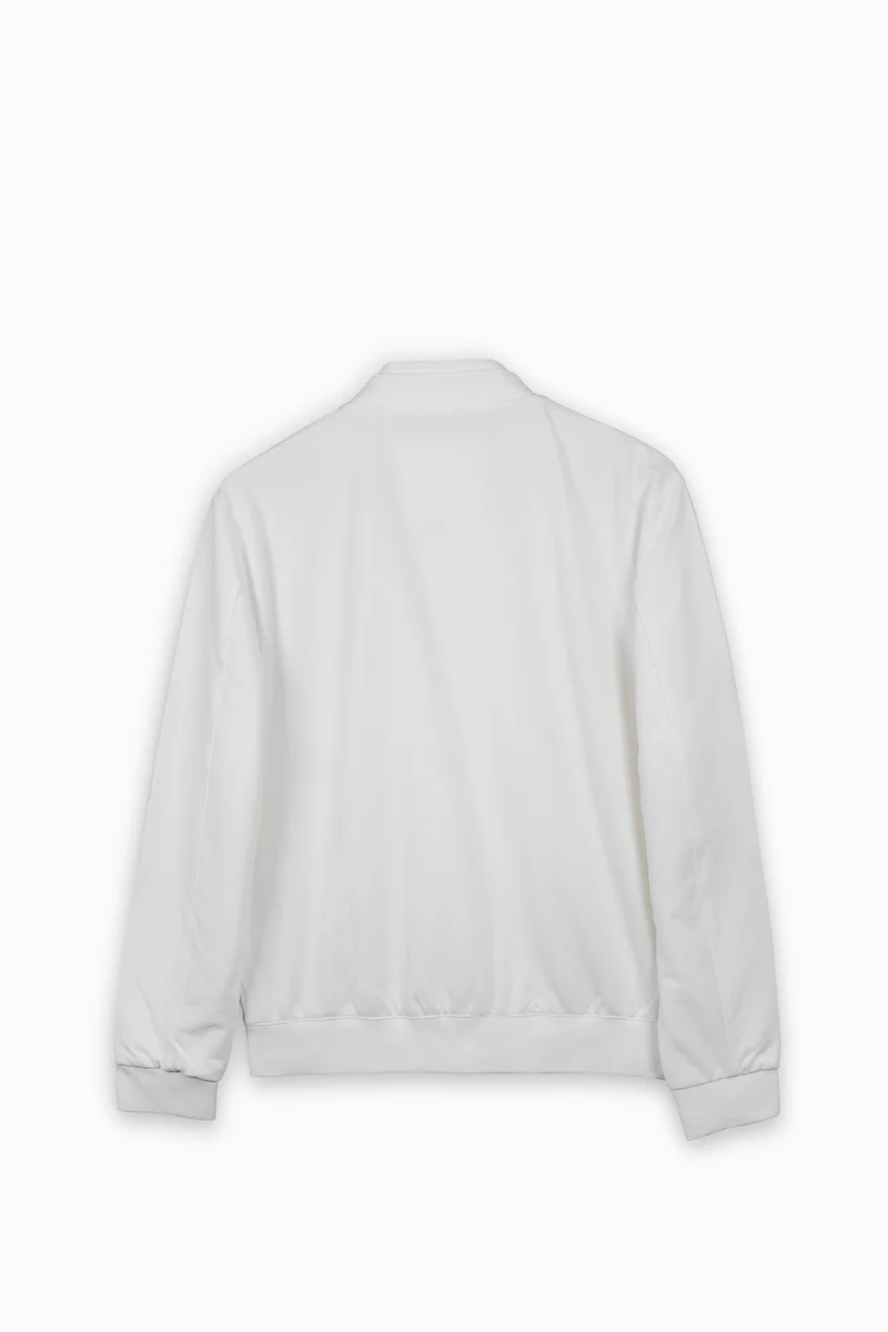 white bomber jacket​