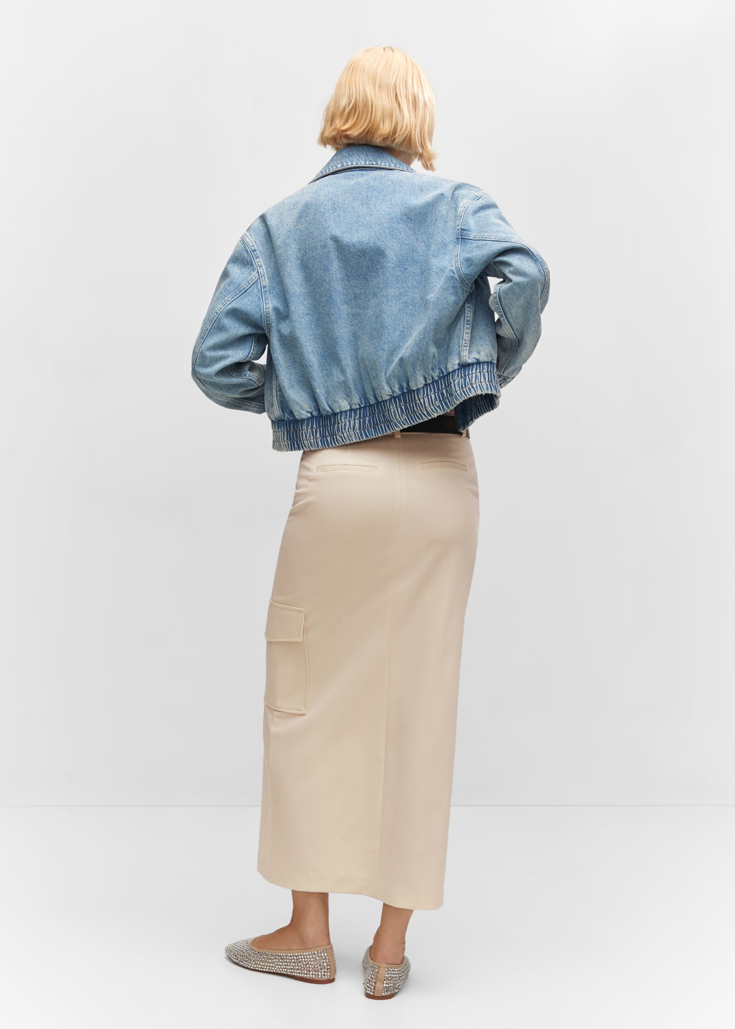 denim bomber jacket for women​