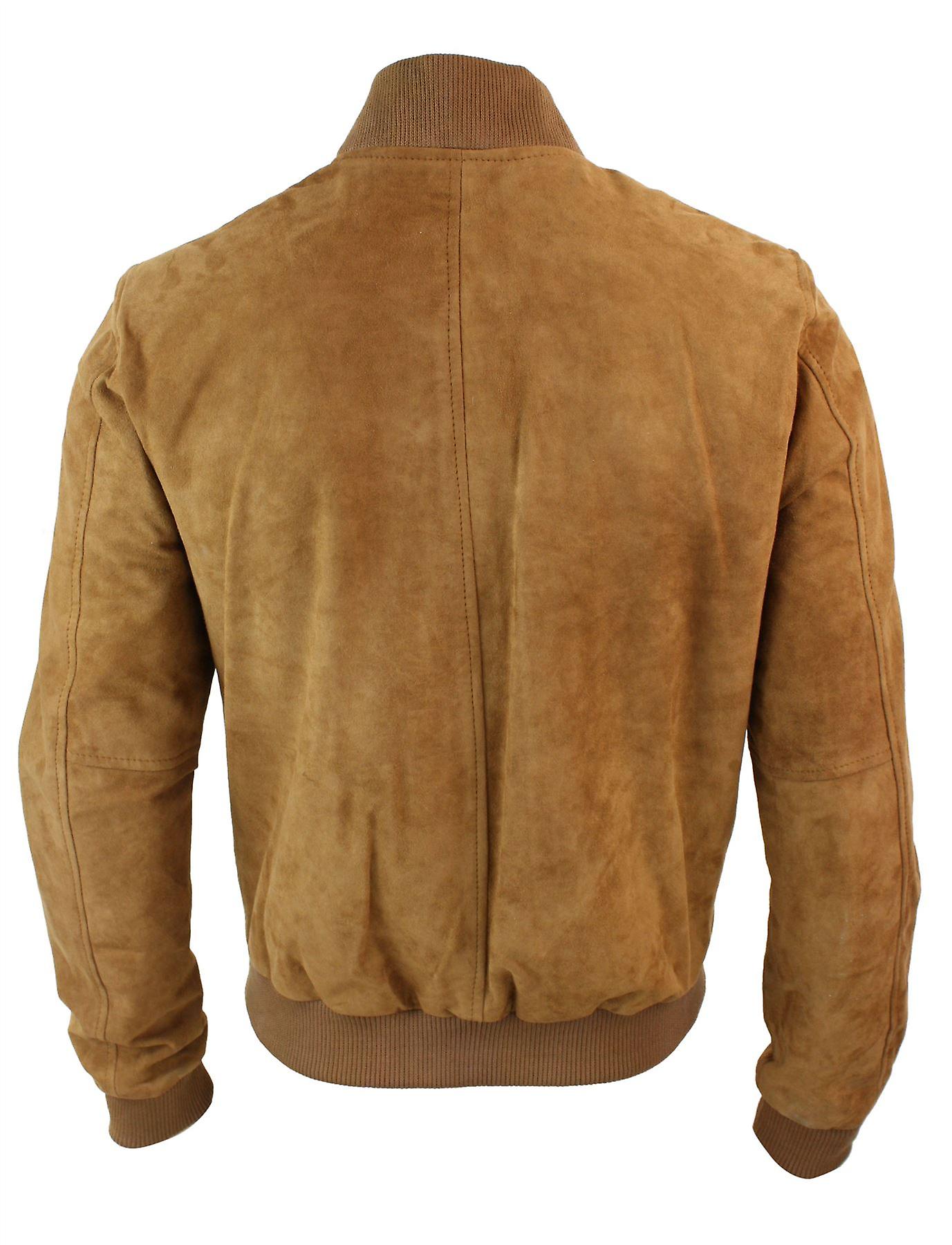 mens brown suede jacket​