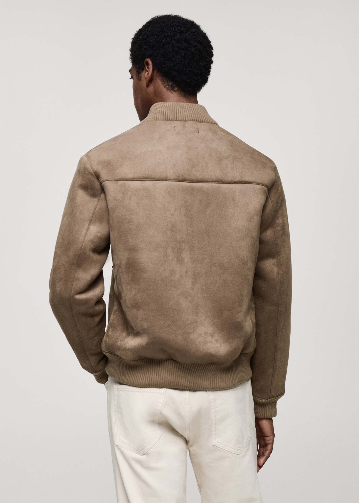 mens suede bomber jacket​
