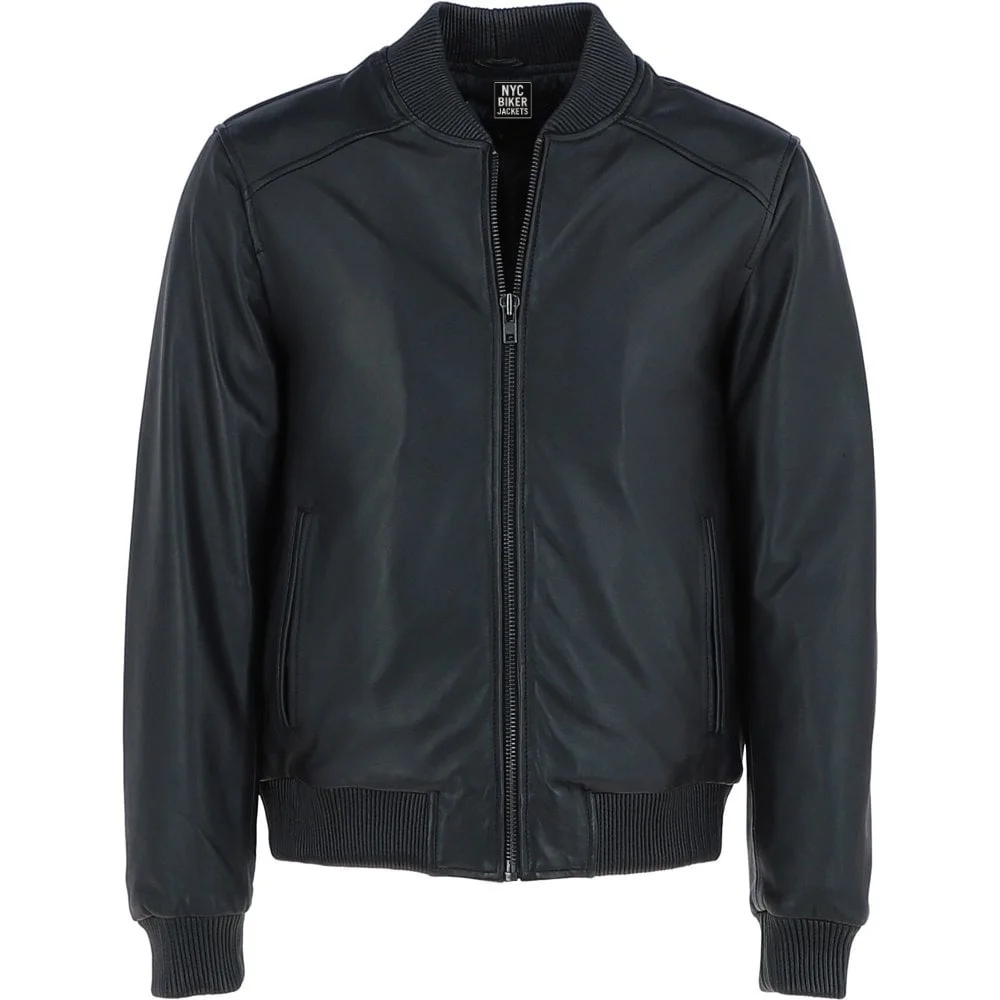 leather bomber jacket men​