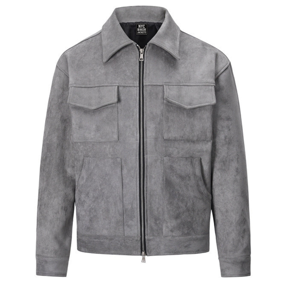 grey suede jacket mens