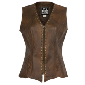 leather western vest women
