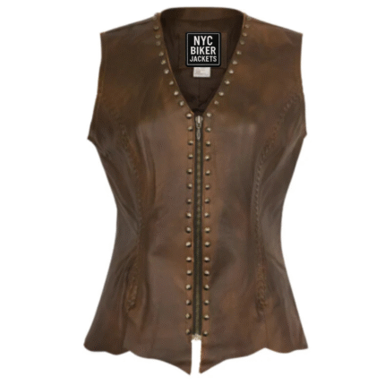 leather western vest women