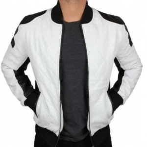 black and white bomber jacket​