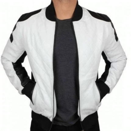 black and white bomber jacket​