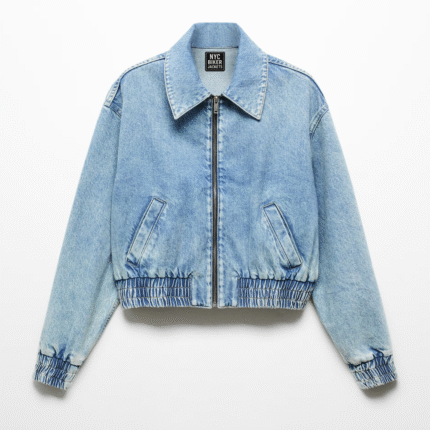 denim bomber jacket for women​