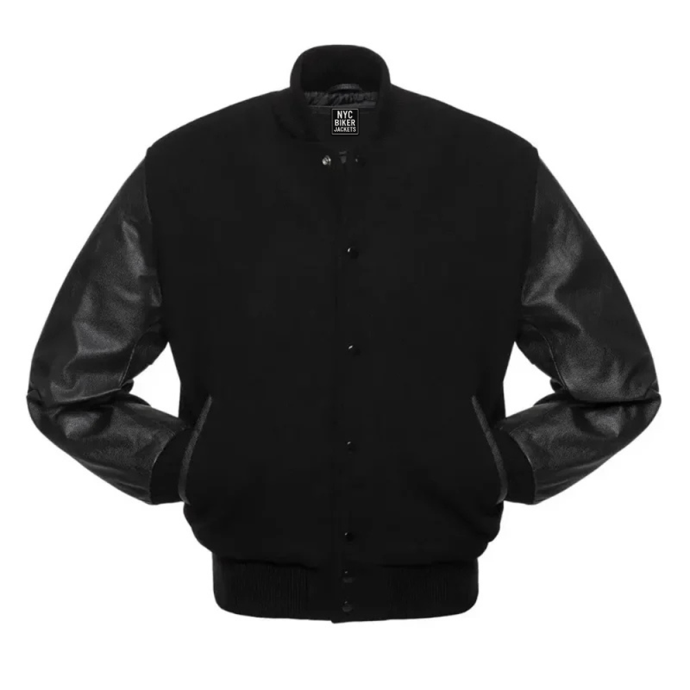black letterman jacket​