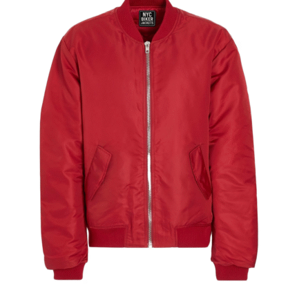 red bomber jacket men