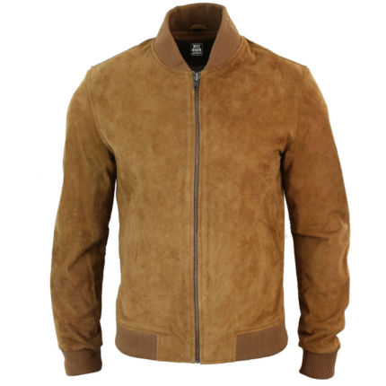 mens brown suede jacket​