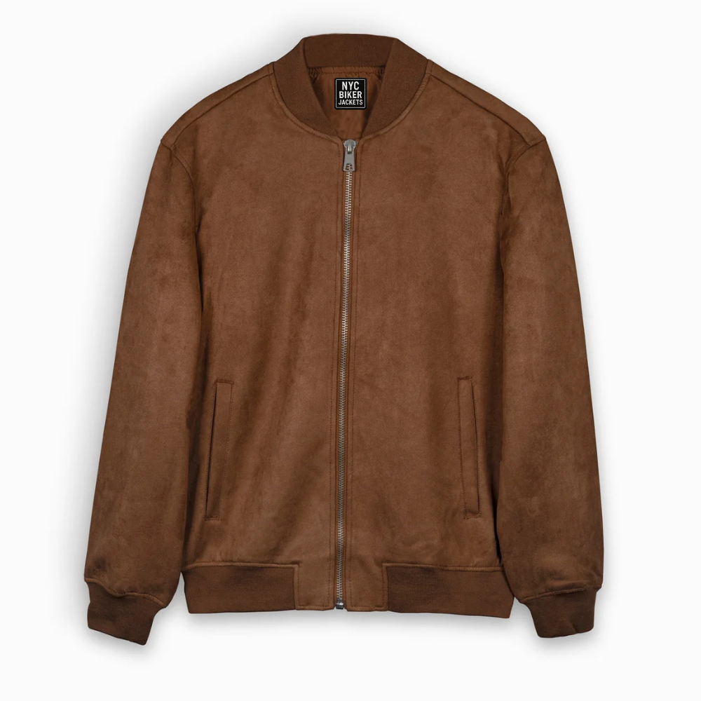brown suede jacket​