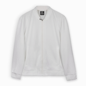 white bomber jacket​