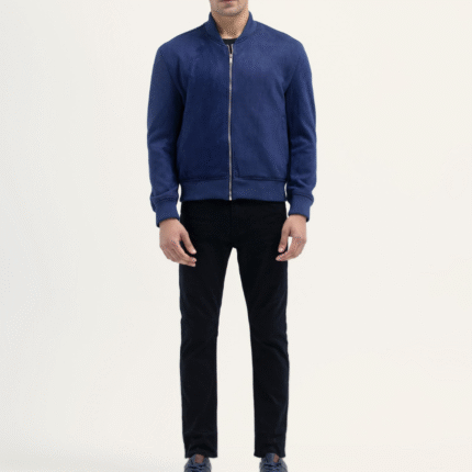 mens suede jacket blue