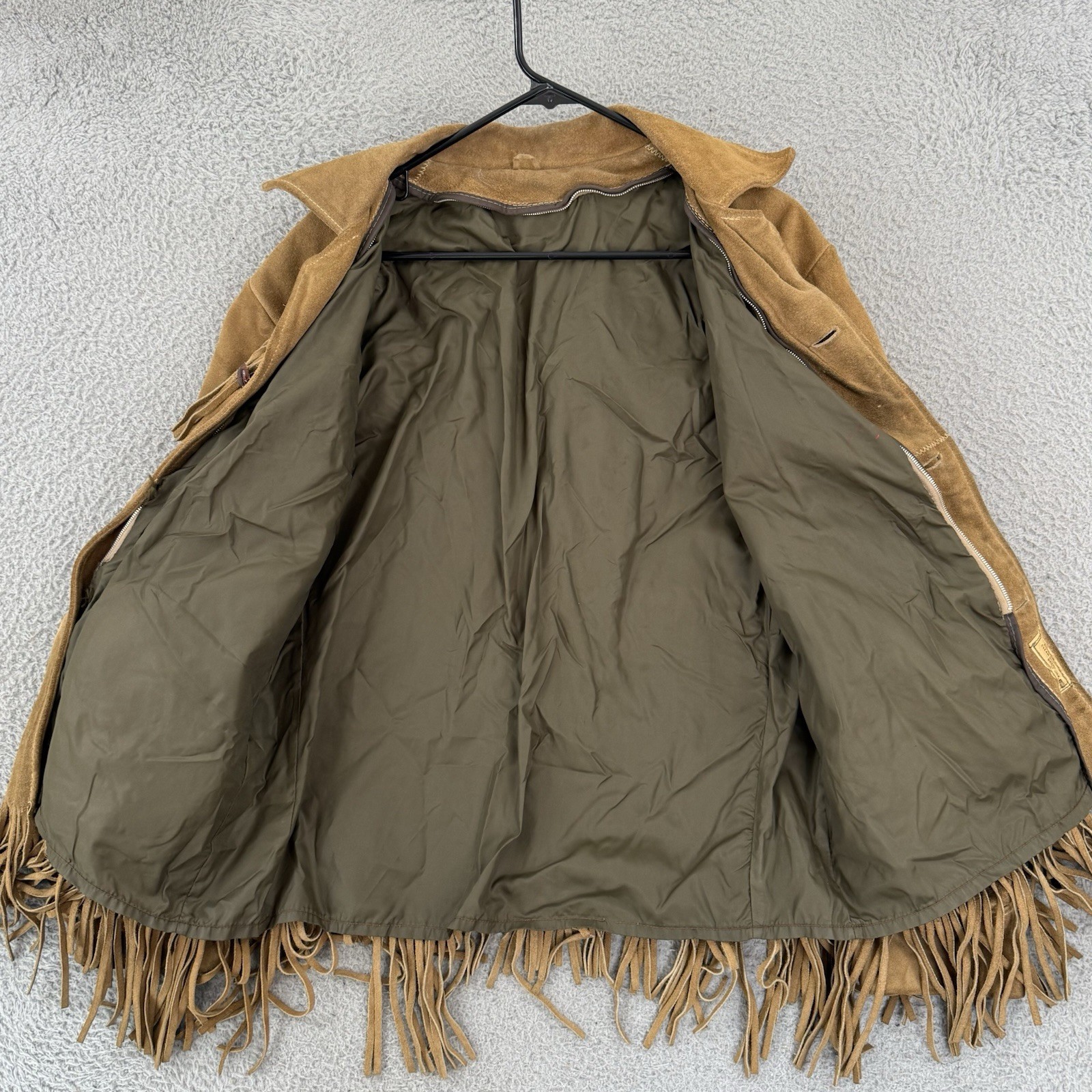 vintage fringe suede jacket
