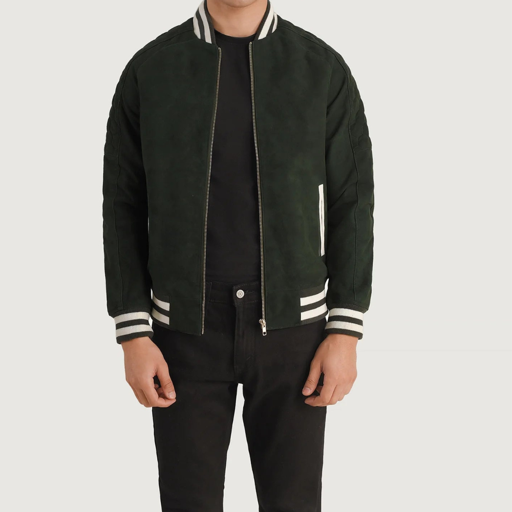 green suede jacket mens