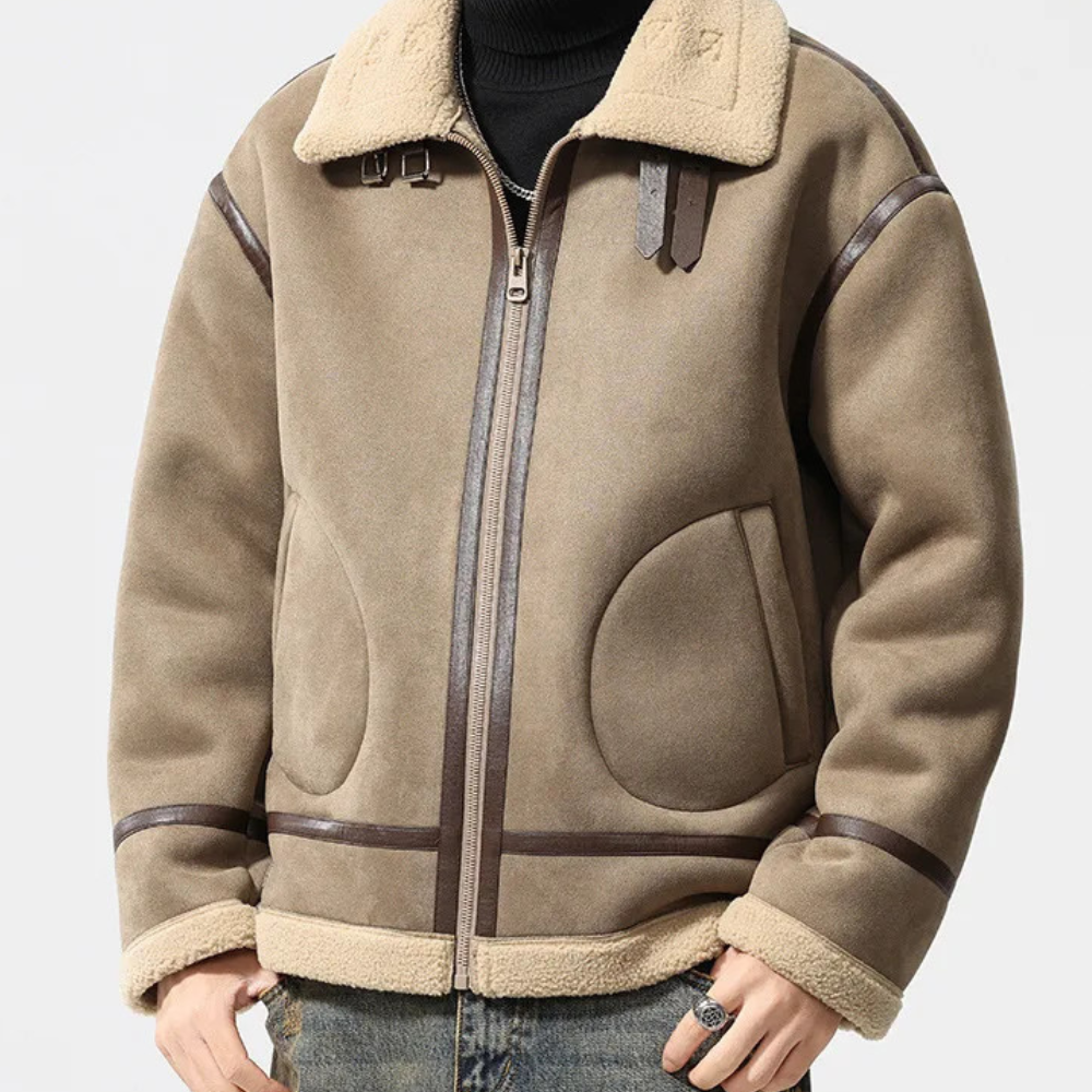faux suede jacket mens