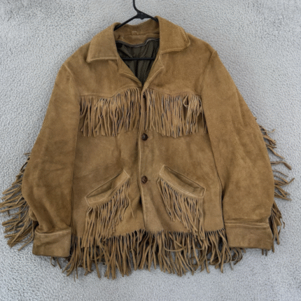 vintage fringe suede jacket